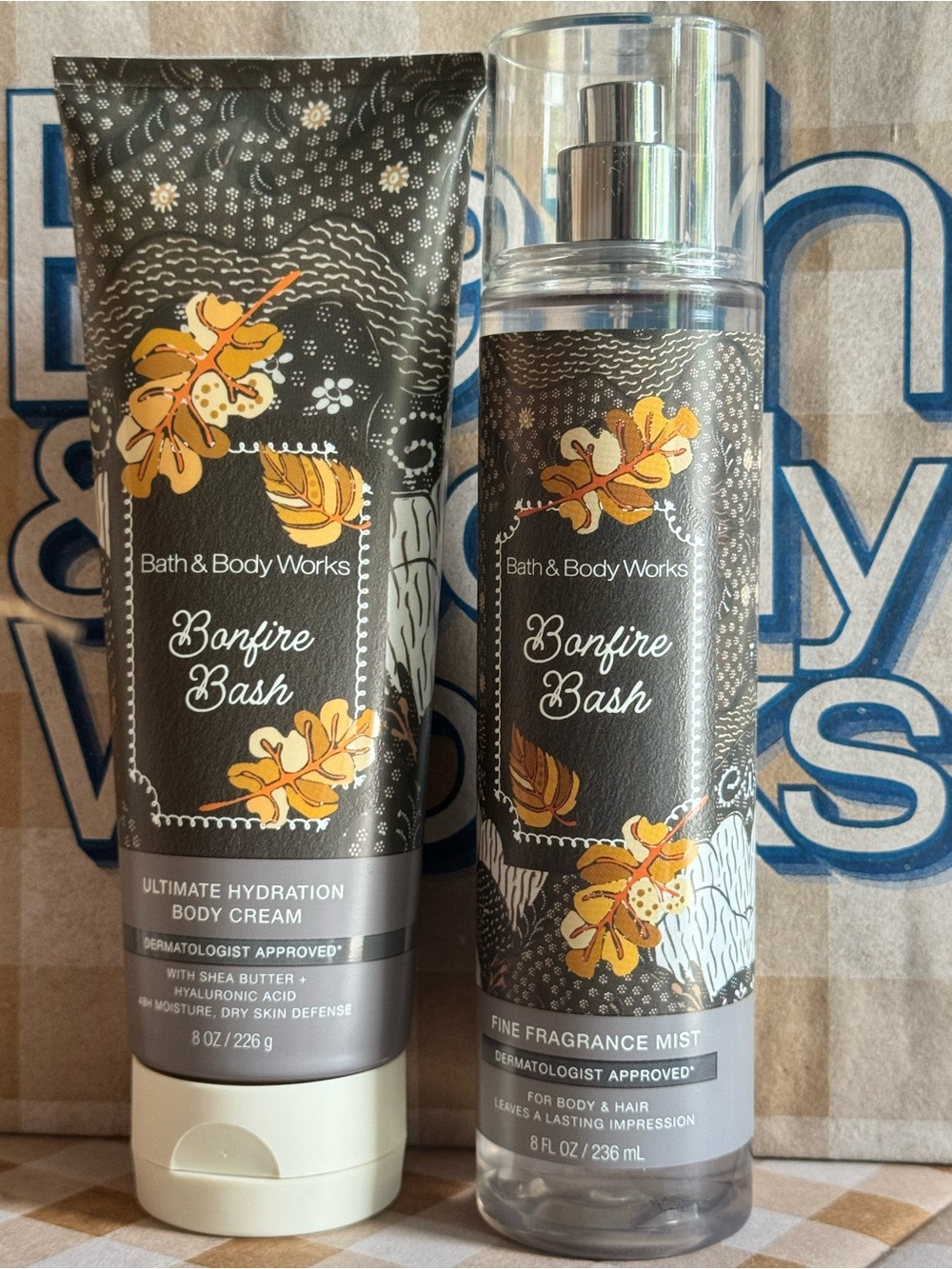 NEW B&BW Bonfire Bash fragrance mist and body cream set
